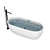  Freestanding Acrylic Bathtub & Mixer 3D model small image 3