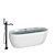  Freestanding Acrylic Bathtub & Mixer 3D model small image 7