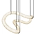 Ethereal Alabaster Wave Chandelier 3D model small image 1