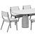 Modern Wood Dining Set 152 3D model small image 6