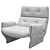 Retro Rosewood Lounge Chair Classic 3D model small image 4