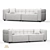 Modern Comfort Cube Sofa Bed 3D model small image 2