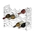 CB2 Clear Wine Rack Holder 3D model small image 2