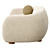 Plush Boucle Loveseat in Ivory 3D model small image 4