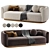 Modern Elegant Lowry Sofa Ensemble 3D model small image 1