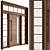  Rustic Wood Front Door Set 3D model small image 1