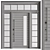  Rustic Wood Front Door Set 3D model small image 4