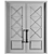 Modern Entrance Door Set88 3D model small image 4