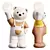 Creative Bear Sculpture Home Decor 3D model small image 3