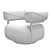 Swivel Leather Chair Modern Glam 3D model small image 5