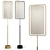 Modern Steel & Linen Floor Lamp 3D model small image 1