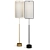 Modern Steel & Linen Floor Lamp 3D model small image 4