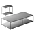 Grey Travertine Coffee Tables Set 3D model small image 4