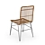 Hand-Woven Rattan Dining Chair 3D model small image 3