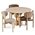 Organic Wood Dining Set: Baoba Table and Re-Volve Chairs 3D model small image 1