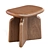 Podi Stool: Elegant Walnut Design 3D model small image 2