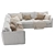 Sleek Neva Corner Sectional Sofa 3D model small image 3