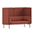 Haworth Cabana 2-Seater Modular Sofa 3D model small image 4