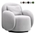 Sleek Swivel Upholstered Armchair by Divan.ru 3D model small image 1