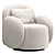 Sleek Swivel Upholstered Armchair by Divan.ru 3D model small image 2