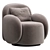 Sleek Swivel Upholstered Armchair by Divan.ru 3D model small image 5