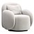 Sleek Swivel Upholstered Armchair by Divan.ru 3D model small image 6