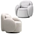 Sleek Swivel Upholstered Armchair by Divan.ru 3D model small image 7