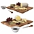 Gourmet Cheese and Grapes Set 3D model small image 1