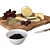 Gourmet Cheese and Grapes Set 3D model small image 3