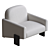 Elegant Sakura Armchair, Exceptional Quality 3D model small image 1