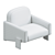 Elegant Sakura Armchair, Exceptional Quality 3D model small image 5