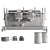 Dalla Corte Espresso Machine Set 3D model small image 4