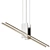 Sleek Contemporary Linear LED Pendant 3D model small image 2