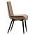 Brown PU Leather Upholstered Chairs 3D model small image 4