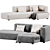 Luxurious Butter Soft Sofa 3D model small image 3