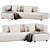 Luxurious Butter Soft Sofa 3D model small image 4