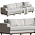 Elegant Olivia Full-Length Sofa 3D model small image 1