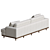 Elegant Olivia Full-Length Sofa 3D model small image 3