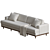 Elegant Olivia Full-Length Sofa 3D model small image 4