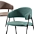 Collins Velvet Grey Chair 3D model small image 4