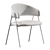 Collins Velvet Grey Chair 3D model small image 7