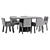 Sophisticated Dining Set 110 3D model small image 6