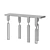 Luxury Cream Shagreen Console Table 3D model small image 4