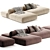 Luxurious Royalty Sectional Sofa 2022 3D model small image 1