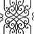 Ornate Wrought Iron Fence Kit 3D model small image 2