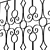 Ornate Wrought Iron Fence Kit 3D model small image 4