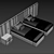 Elegant Bed by Luzaro 3D model small image 7