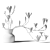 Elegant Magnolia Branch in Glass Vase 3D model small image 2