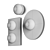 Milan Iluminacion Knock Glass Wall Lamp 3D model small image 7