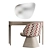 Modern Vanity Table Chair Set 3D model small image 3